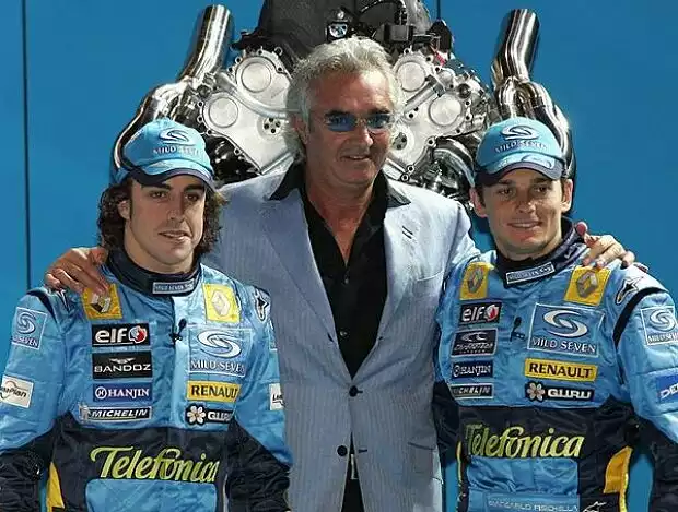 Fernando Alonso, Flavio Briatore und Giancarlo Fisichella Titel-Bild zur News: Fernando Alonso, Flavio Briatore und Giancarlo Fisichella