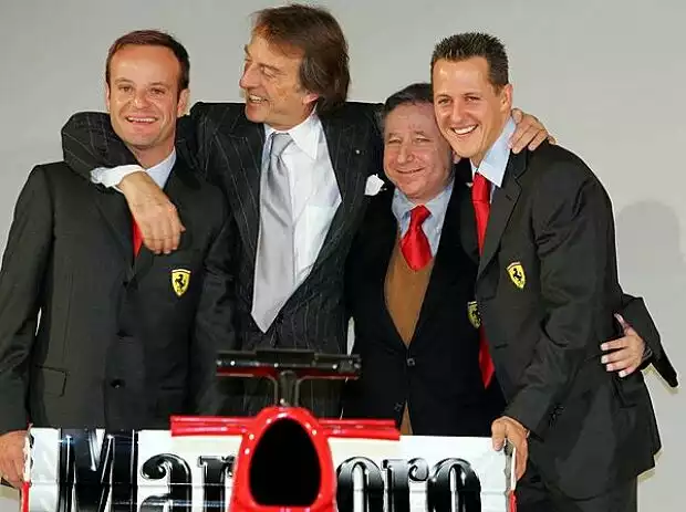 Titel-Bild zur News: Barrichello, Montezemolo, Todt und Schumacher