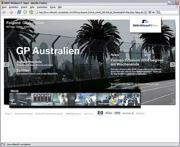 BMW WilliamsF1 Team Internetseite Titel-Bild zur News: BMW WilliamsF1 Team Internetseite
