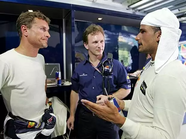 David Coulthard, Christian Horner und Vitantonio Liuzzi Titel-Bild zur News: David Coulthard, Christian Horner und Vitantonio Liuzzi