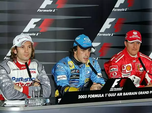 Jarno Trulli, Fernando Alonso und Michael Schumacher Titel-Bild zur News: Jarno Trulli, Fernando Alonso und Michael Schumacher