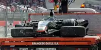 Wrack des Autos von Juan-Pablo Montoya