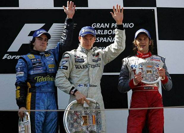 Titel-Bild zur News: Alonso, Räikkönen und Trulli