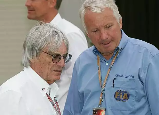 Bernie Ecclestone und Charlie Whiting Titel-Bild zur News: Bernie Ecclestone und Charlie Whiting