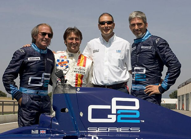 Titel-Bild zur News: Jacques Laffite, Adrian Campos, Bruno Michel und Damon Hill
