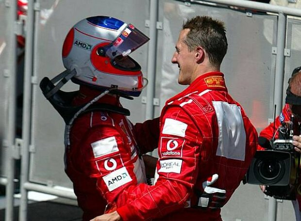 Titel-Bild zur News: Rubens Barrichello und Michael Schumacher
