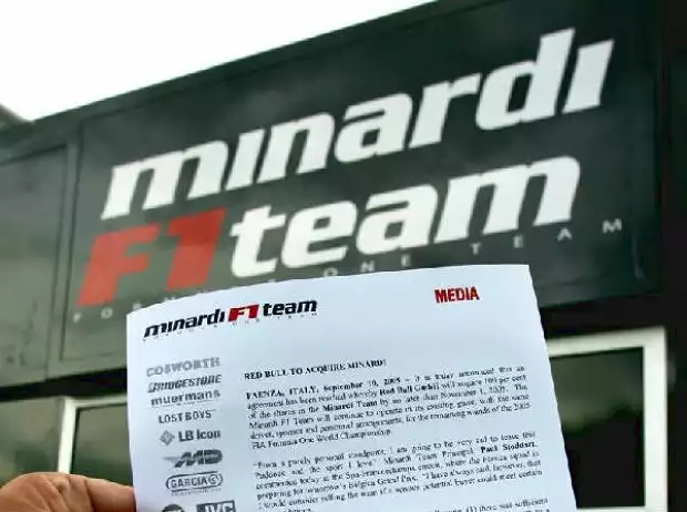 Pressemitteilung zum Minardi-Verkauf Titel-Bild zur News: Pressemitteilung zum Minardi-Verkauf