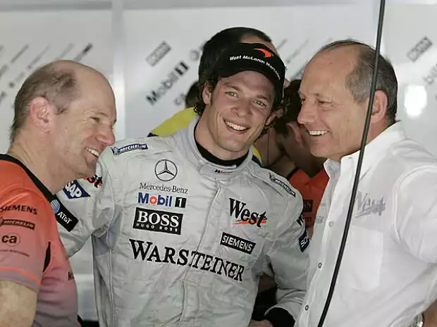 Adrian Newey, Alexander Wurz und Ron Dennis Titel-Bild zur News: Adrian Newey, Alexander Wurz und Ron Dennis