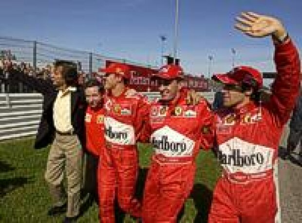 Montezemolo, Todt, Barrichello, Burti, Badoer Montezemolo, Todt, Barrichello, Burti, Badoer