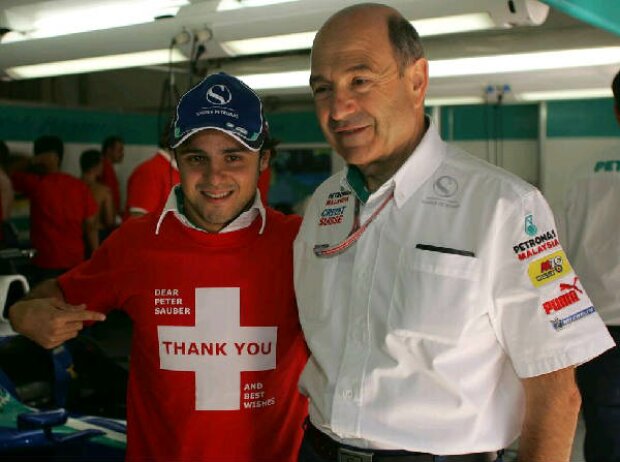 Titel-Bild zur News: Felipe Massa und Peter Sauber