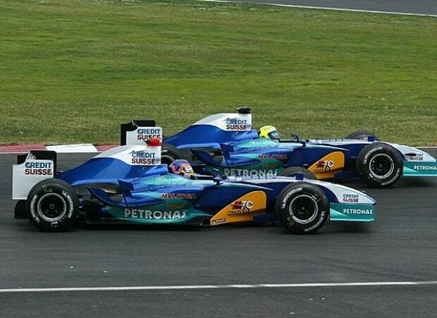 Jacques Villeneuve (vorn) und Felipe Massa Jacques Villeneuve (vorn) und Felipe Massa