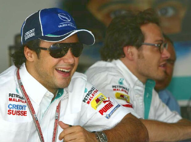 Titel-Bild zur News: Felipe Massa und Jacques Villeneuve