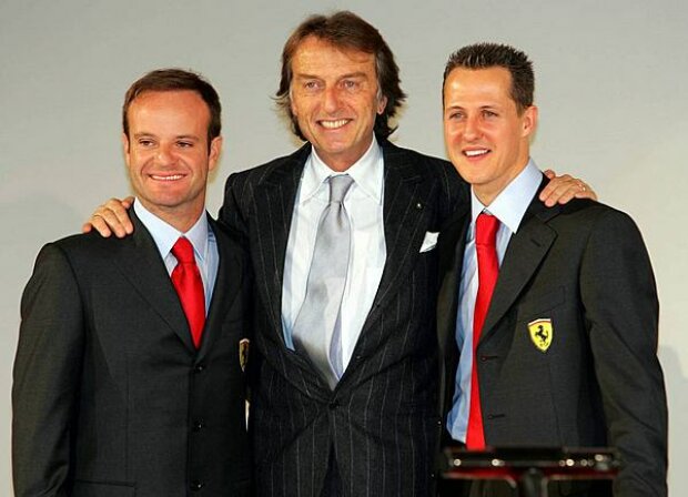 Barrichello, Montezemolo und Schumacher Barrichello, Montezemolo und Schumacher