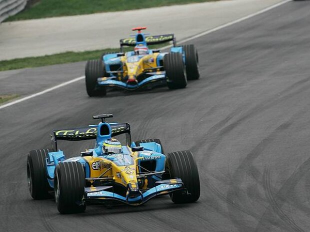 Giancarlo Fisichella vor Fernando Alonso