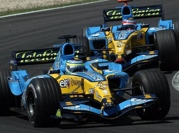 Giancarlo Fisichella vor Fernando Alonso