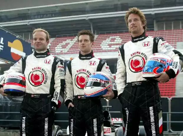 Rubens Barrichello Jenson Button Anthony Davidson Titel-Bild zur News: Rubens Barrichello Jenson Button Anthony Davidson