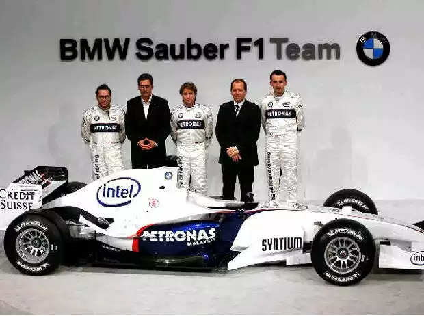 Nick Heidfeld Mario Theissen Jacques Villeneuve Willy Rampf Robert Kubica Titel-Bild zur News: Nick Heidfeld Mario Theissen Jacques Villeneuve Willy Rampf Robert Kubica
