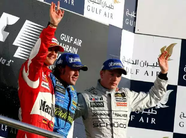 Michael Schumacher, Fernando Alonso und Kimi Räikkönen Titel-Bild zur News: Michael Schumacher, Fernando Alonso und Kimi Räikkönen