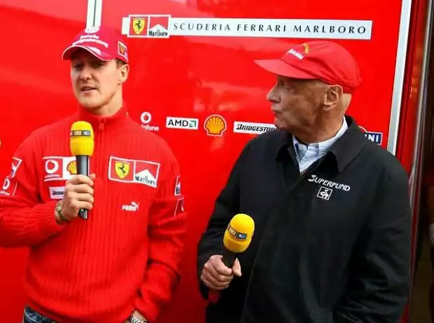 Michael Schumacher mit Niki Lauda Titel-Bild zur News: Michael Schumacher mit Niki Lauda