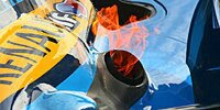 Renault-Auspuffrohr in Flammen