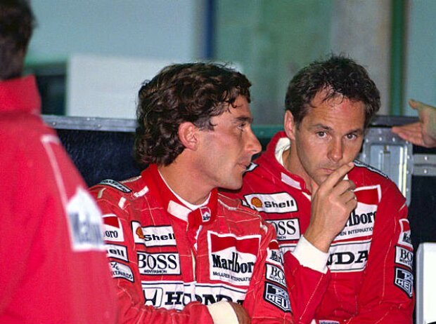 Ayrton Senna und Gerhard Berger