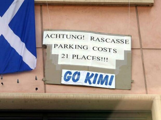 Fanbotschaft in der Rascasse-Kurve