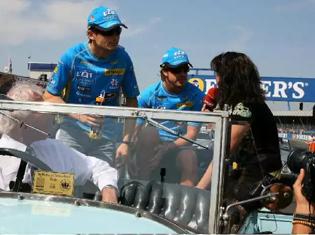 Giancarlo Fisichella, Fernando Alonso und Tanja Bauer Titel-Bild zur News: Giancarlo Fisichella, Fernando Alonso und Tanja Bauer