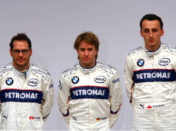 Jacques Villeneuve, Nick Heidfeld und Robert Kubica Jacques Villeneuve, Nick Heidfeld und Robert Kubica