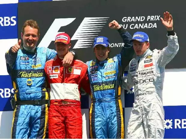 Michael Schumacher, Fernando Alonso und Kimi Räikkönen Titel-Bild zur News: Michael Schumacher, Fernando Alonso und Kimi Räikkönen