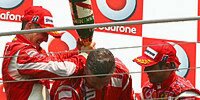 Michael Schumacher, Ross Brawn und Felipe Massa