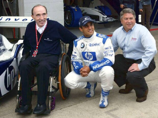 Frank Williams, Juan-Pablo Montoya und Tony Ponturo Frank Williams, Juan-Pablo Montoya und Tony Ponturo