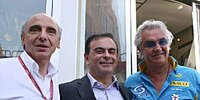 Alain Dassas, Carlos Ghosn und Flavio Briatore