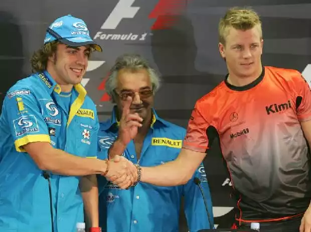 Fernando Alonso, Flavio Briatore und Kimi Räikkönen Titel-Bild zur News: Fernando Alonso, Flavio Briatore und Kimi Räikkönen