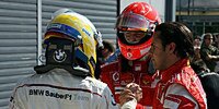 Michael Schumacher, Nick Heidfeld und Felipe Massa