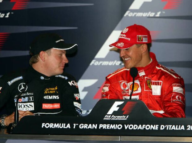 Titel-Bild zur News: Michael Schumacher Kimi Räikkönen