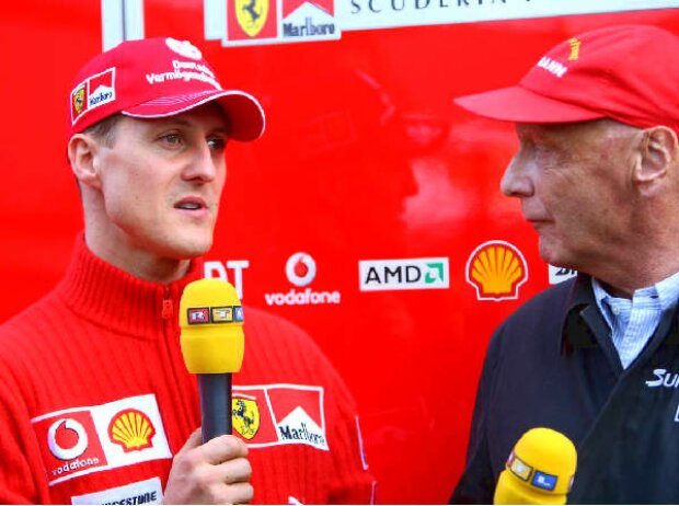Titel-Bild zur News: Michael Schumacher und Niki Lauda