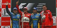 Bild zum Inhalt: China: Schumacher gewinnt Regenrennen vor Alonso