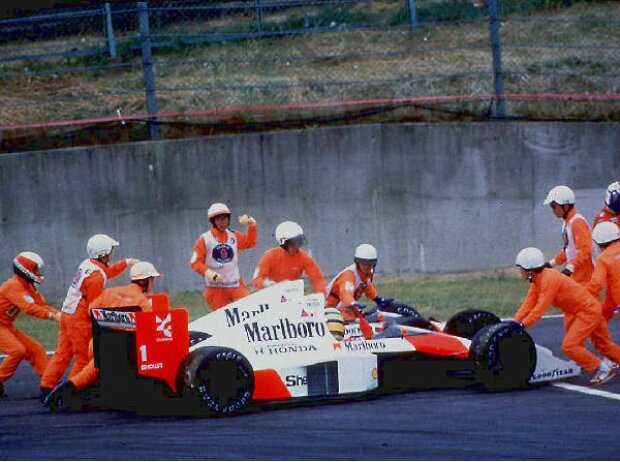 Titel-Bild zur News: Ayrton Senna und Alain Prost