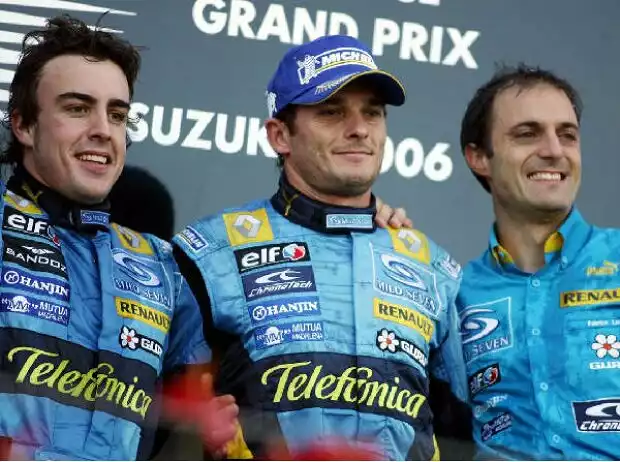 Fernando Alonso, Giancarlo Fisichella und Frederic Lom Titel-Bild zur News: Fernando Alonso, Giancarlo Fisichella und Frederic Lom