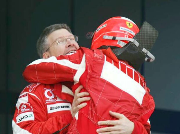 Titel-Bild zur News: Ross Brawn und Michael Schumacher