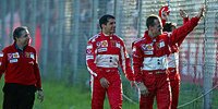 Jean Todt, Marc Gené, Michael Schumacher und Luca Badoer