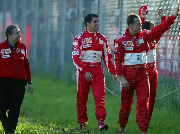 Jean Todt, Marc Gené, Michael Schumacher und Luca Badoer Titel-Bild zur News: Jean Todt, Marc Gené, Michael Schumacher und Luca Badoer