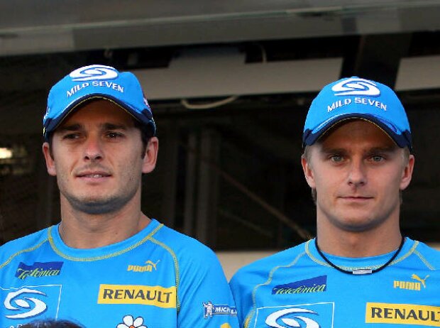 Giancarlo Fisichella und Heikki Kovalainen Giancarlo Fisichella und Heikki Kovalainen