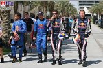 Das Red-Bull-Quartett Vitantonio Liuzzi, Scott Speed (Scuderia Toro Rosso), David Coulthard und Robert Doornbos (Testfahrer) (Red Bull Racing)