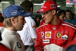 Nick Heidfeld (BMW Sauber F1 Team) und Michael Schumacher (Ferrari)