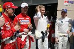 Michael Schumacher (Ferrari), Ralf Schumacher (Toyota), Nico Rosberg (Williams-Cosworth) und Nick Heidfeld (BMW Sauber F1 Team), 