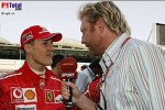Michael Schumacher (Ferrari) im Interview mit Boris Becker