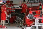 Blick in die Ferrari-Box