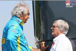 Flavio Briatore (Teamchef) (Renault) und Bernie Ecclestone (Formel-1-Chef)