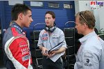 Adrian Sutil (Testfahrer) (MF1 Racing), Johnny Herbert (Sporting Relations Manager) (MF1 Racing)